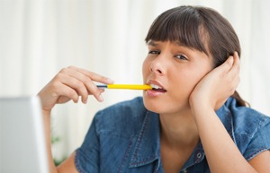 pencil chewing